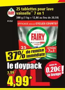 Norma FAIRY 25 tablettes pour lave FAIRY vaisselle 7 en 1 offre