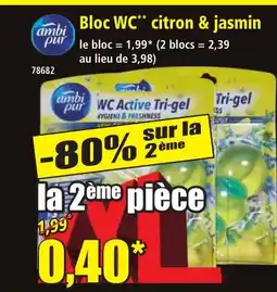 Norma AMBI PUR Bloc WC citron & jasmin offre