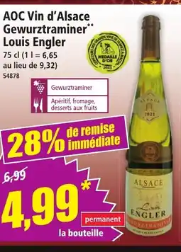Norma AOC Vin d'Alsace Gewurztraminer Louis Engler offre
