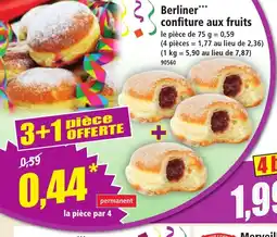 Norma Berliner confiture aux fruits offre