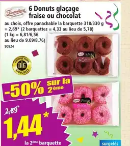 Norma FÜRSTENKLASSE 6 Donuts glaçage fraise ou chocolat offre