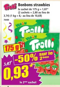 Norma TROLLI Bonbons strawbies offre