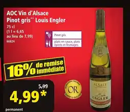 Norma AOC Vin d'Alsace Pinot gris Louis Engler offre
