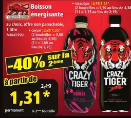 Norma CRAZY TIGER Boisson énergisante offre