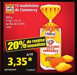 Norma ST MICHEL 12 madeleines de Commercy offre