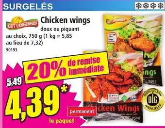 Norma GUT LANGENHOF Chicken wings offre