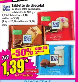 Norma RITTER SPORT Tablette de chocolat offre