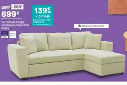 BUT Canapé d'angle méridienne convertible offre