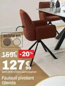 BUT Fauteuil pivotant Glenda offre