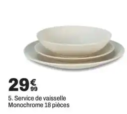 BUT Service de vaisselle Monochrome 18 pièces offre