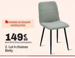 BUT Lot 4 chaises Betty offre