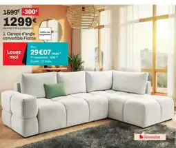 BUT Canapé d'angle rangement convertible Flocca offre