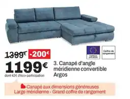 BUT Canapé d'angle méridienne convertible offre