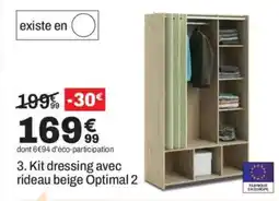 BUT Kit dressing avec rideau beige Optimal 2 offre