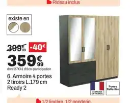 BUT Armoire 4 portes 2 tiroirs offre