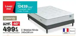 BUT DREAMÉA Matelas Hévéa offre
