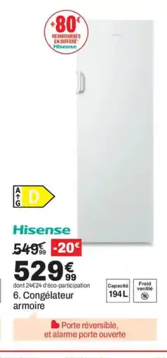 BUT HISENSE Congélateur armoire offre