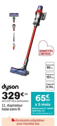 BUT DYSON Aspirateur balai sans fil offre