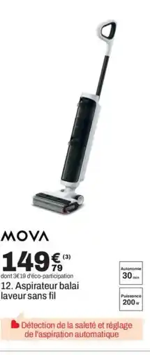 BUT MOVA Aspirateur balai laveur sans fil offre