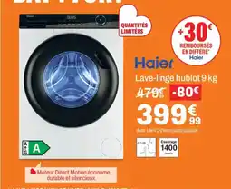 BUT HAIER Lave-linge hublot offre