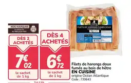 Promocash EN CUISINE Filets de harengs doux fumés au bois de hêtre offre