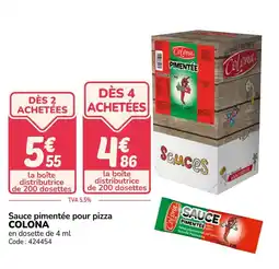 Promocash COLONA Sauce pimentée pour pizza offre