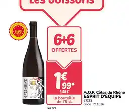 Promocash ESPRIT D'ÉQUIPE A.O.P. Côtes du Rhône offre