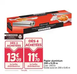 Promocash Papier aluminium offre