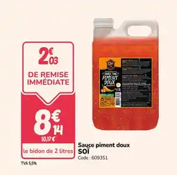 Promocash SOÏ Sauce piment doux offre