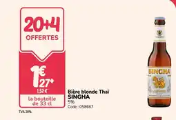 Promocash SINGHA Bière blonde Thaï offre