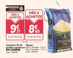 Promocash EN CUISINE Couscous fin de Moyen qualité supérieure offre