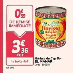 Promocash EL MANAR Harissa du Cap Bon offre