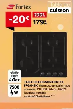 BUT FORTEX Table de cuisson FPGH4BK offre