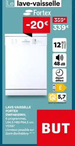 BUT FORTEX Lave-vaisselle DWF4812WH offre