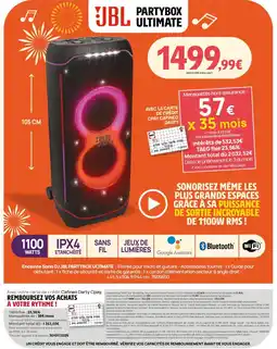 Darty Enceinte sono dj jbl partybox ultimate offre