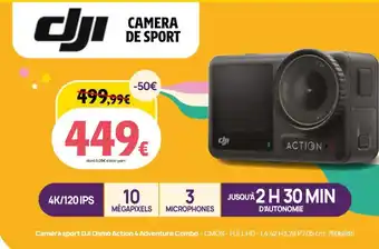 Caméra sport dji osmo action 4 adventure combo