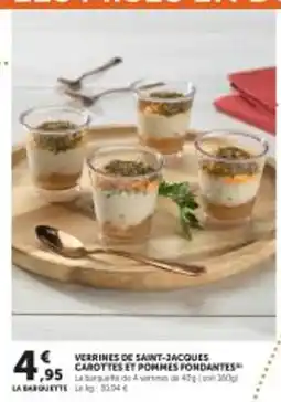 Utile € verrines de saint-jacques carottes et pommes fondantes offre