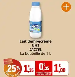 Coccinelle Express Lait demi-ecrémé uht lactel offre