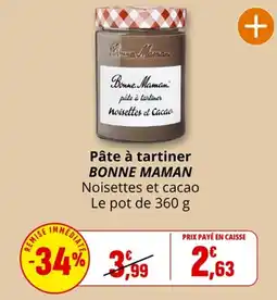Coccinelle Express Pâte à tartiner bonne maman offre