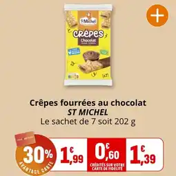 Coccinelle Express Crêpes fourrées au chocolat st michel offre