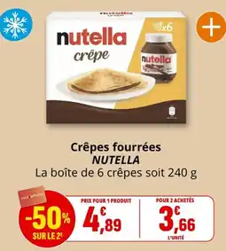 Coccinelle Express Crêpes fourrées nutella offre