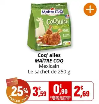 Coccinelle Express Coq' ailes maître coq offre
