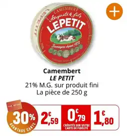 Coccinelle Express Camembert le petit offre