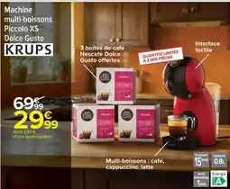 Carrefour Market Machine multi-boissons Piccolo XS Dolce Gusto KRUPS offre