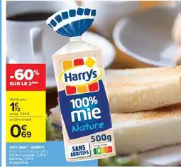 Carrefour Market 100% Mie Nature Harrys offre