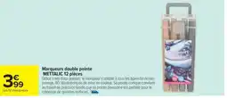 Carrefour Market Marqueurs double pointe METALLIC 12 pièces offre