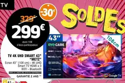 E.Leclerc TV 4K UHD SMART 43 METZ offre