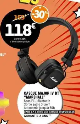 E.Leclerc CASQUE MAJOR IV BT “MARSHALL” offre