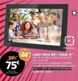E.Leclerc CADRE PHOTO WIFI / ECRAN 10 offre