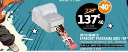 E.Leclerc IMPRIMANTE SPROCKET PANORAMA GRIS 'HP' offre
